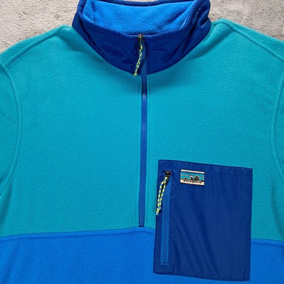 Patagonia Microdini 1/2 Zip Pullover Men XL Fleece Vessel Blue 26200 SP24 - Picture 3 of 9